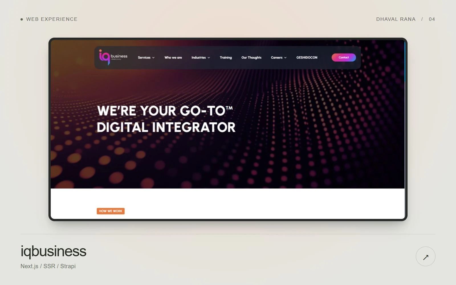 iqbusiness live website interface